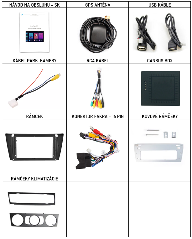 SK Prislusenstvo pre autorádio Podofo n pre BMW E90 E91 E92 E93 s CarPlay AndroidAuto - evtech.sk